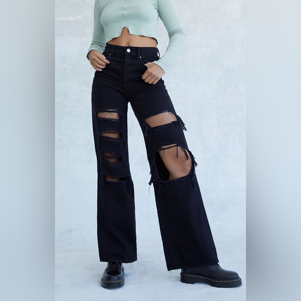 Black Pacsun Denim Ripped Jeans